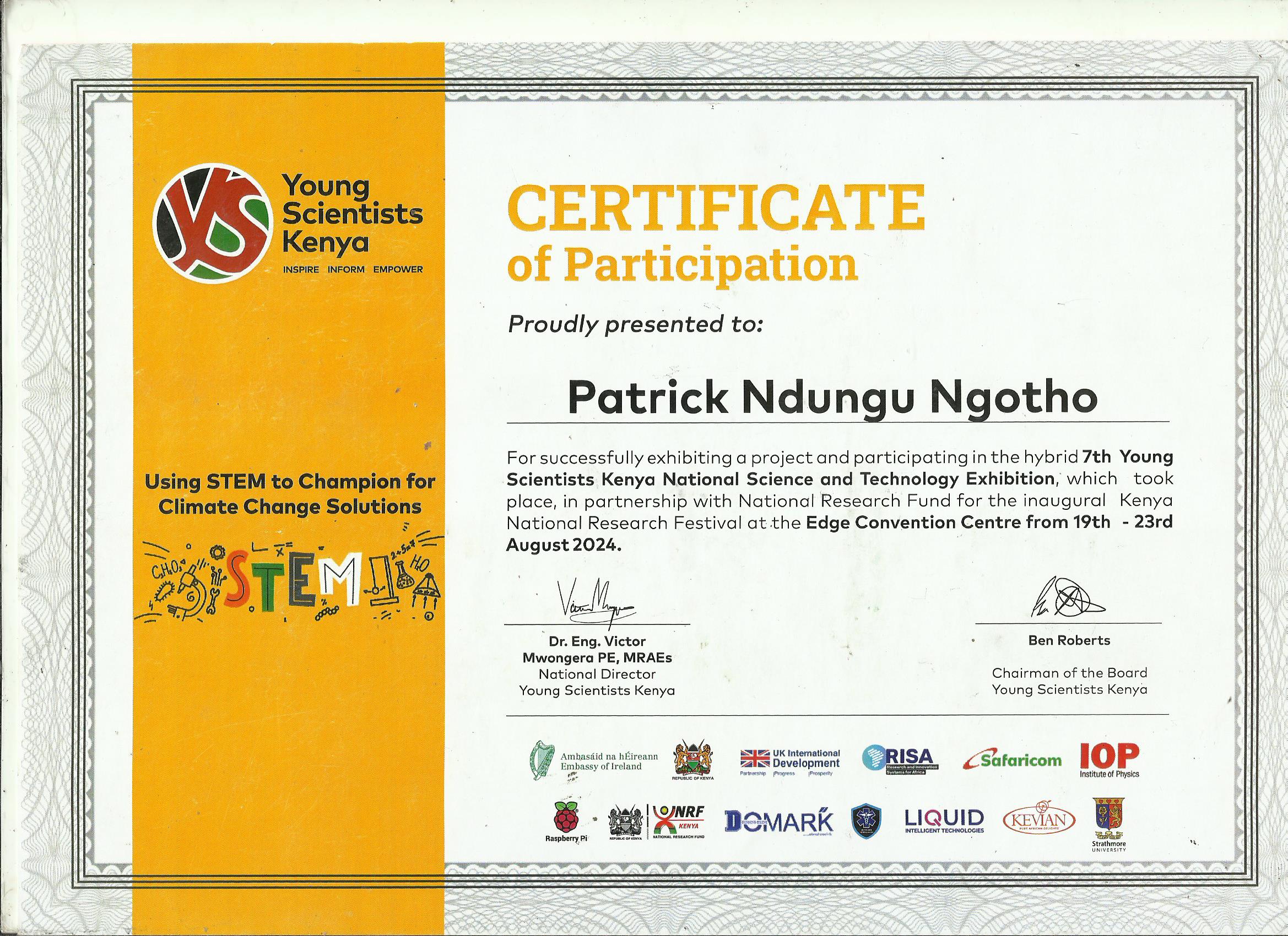 Computer Programming Certificate Sample